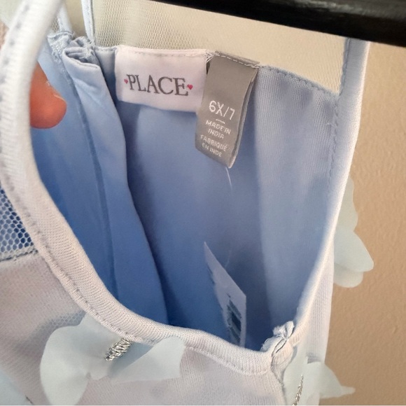 Children’s Place Girls 3D Butterfly Mesh Fit And Flare Dress - Blue 🦋 Size 6X-7 - Picture 6 of 13